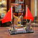 Dingyi office desk ornament high-end pen holder red flag national flag ornament creative gift custom gift gifts boss opening souvenir wheat ear style a+ crystal pen holder-simple style
