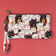 Craftsmanship chooses coin wallet clutch wallet women can put mobile phone handbag cartoon fabric wallet small canvas storage bag coin bag lotus color pink elephant