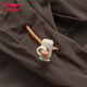 Li ning Windbreaker Jacket Herren 2025 Spring Neue winddichte Wasserdichte im Freien wasserdichte Strickjacke mit Kapuze -Jacke Sportswear Slate Brown XL