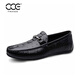 CCE Men's's Chaussures Généhes en cuir Mode crocodile motif de bonnet Chaussures paresseuses en une étape British Soft-Soft Soft Soft