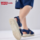 Levi s Levi's boys' sandals 2025 summer new Velcro beach shoes children's sandals dark denim blue 37 recommended foot length 23.5cm