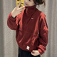 耐克（NIKE）外套女装春秋季运动服针织上衣半拉链卫衣套头衫FD4070-121 HV8465-677红色新年款 摇粒绒 S