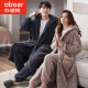 Funny Bear Ehepaar Pyjama Flanell Winter Nachthemd Langes Bademant
