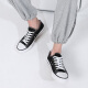 Italienisch Captain Casual Schuhe für Männer und Frauen klassische Star Leinwand Schuhe Low Top atmabable Sportplattenschuhe A21203 Schwarzer Männermodell 43
