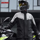 Beimei Motorcycle Raincoat and Rain Pants Set Men's Full Body Heavy Rain Split Water Motorcycle Rain Cycling Rain Suit Black and Gray - Top + Pants High-Gloss Reflective + Waistband XL