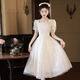 Robe de soirée libaixin champagne pour les femmes 2025 Nouveau niche de luxe léger jupe de gaz de gaz de gabine de gauze haut de gamme Couleur champagne recommandée 110-120jin [Jin est égal à 0,5 kg]