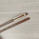 Melece【牛皮】新款细真皮女腰带简约百搭优雅牛皮皮带配连衣裙裙子女款 11155-卡其 105cm