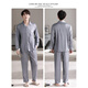 Yalu Men's Pyjamas Summer 2024 Nouveau Spring and Automne Ice Silk à manches longues Imitation mince Imitation de soie Les vêtements pour la maison peuvent être portés NSTHX-702 Silver Gris [pantalon long à manches longues] 2xl Recommandation masculine 140-160jin [Jin équivaut à 0,5 kg]]