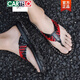 
CARTELO leather flip-flops for men summer outdoor trendy foot clip sandals sandals wear non-slip 2025 new slippers for men 16886-yellow 38 sports shoes size
