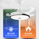 XMSJ invisible fan lights modern simple dining room ceiling fan lights living room bedroom home fan chandelier wholesale T09 black-42 inch frequency conversion remote control
