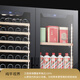 Vinocave red wine cabinet, constant temperature wine cabinet, moisturizing, large capacity, double-door, embedded, home living room, white wine, grape glass, cold storage, ultra-thin model, customizable JC-900Y foreign wine model - 600L