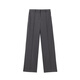 Langzi Wang Churan's same style wool professional gray straight wide-leg trousers retro suit pants winter new style Xingyue Gray L