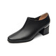 Laersdan [Paris Hour] British retro temperament thick heel naked boots versatile women's boots 5T54702 black BKK 36