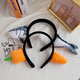 Jieyi ins Internet celebrity cute carrot headband Korean funny face wash hairpin female versatile outing salted fish non-slip headwear one pack shark headband