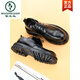 Holzspecker Business Casual Herrenschuhe Sommer atmungsaktive hohle Ledersandalen Herren geschlagene Derby-Schuhe Herren Sommerleder Schwarz Spitze 15267-0 Sommer Panzer Loch 38