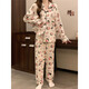 Traumiger Pyjamas mit Brustpolster für Frauen im Frühling und Herbst Baumwolle süße Cartoon Japaner Buntstift Shin-Shiba Langarmer Sommeranzug Hauskleidung Langarmed #A724 Kätzchen [mit Brustpolster] 160 (M)