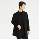 Lilang Light Fashion Herren -Kleidung [Gleiches Model im Einkaufszentrum] Wollmantel Herren Kaschmir Mischung lang Wolljacke Q4dyr509 Black L (170)