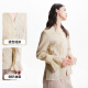 VEROMODAa shirt 2024 early spring new style elegant Chinese style see-through long-sleeved V-neck textured fabric top for women C13 light khaki 160/80A/S