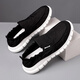 
Woodpecker old Beijing cloth shoes men's 2025 new summer breathable one-foot lazy bean shoes men's umbrella cloth flat shoes 881-Black- 41
