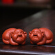 Beautiful Yixing purple sand pig tea pet ornaments can support the zodiac pigs, cute boutique creative tea toys, tea set ornaments for gifts, Zhuni lucky pigs, a pair of lucky pigs