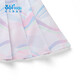
361 degree children's clothing girls woven short skirt 2025 summer new style mid-large children's simple spliced ​​pleated breathable sports skirt This white 150