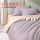 Boyang (BEYOND) 60-piece cotton wool four-piece set ins style pure cotton double bed sheet quilt cover autumn and winter set thickened warm bedding products Ailo Light Luxury Purple bed sheet style (quilt cover 220*240cm)