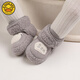G.Duckkids kleine gelbe Ente Babyschuhe im Herbst und Winter verdickter Junge und Mädchen weicher Boden Kleinkindschuhe warme Neugeborene Wasserschuhe 0-1 Jahre alt 1 Paar grau 102# Innere Länge 11 cm Größe 12 Größe/0-7 Monate