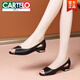 CARTELO brand broken-size fish mouth sandals for women flat heel soft face soft sole genuine leather open-toe summer women's shoes 2025 new versatile off-white 37 [Suggested to take a size smaller for thin feet]