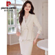 Pierre cardin pink suit jacket for women in spring 2025 new style small temperament dress two-piece work clothes 2024 apricot 826 jacket 2025 S