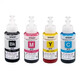 EPSON 672 INK ORIGINAL L310L313L360L380L383L1300L565 Incre d'imprimante quatre couleurs, un ensemble de quatre couleurs, obtenez 2 bouteilles dans 6 bouteilles au total