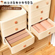 Baishengniu Underwear, Underwear, Socks, Bra Storage Box, Drawer-type 3-in-1 Compartment Bedroom Wardrobe Organizing Storage Box, Home Cream 3-in-1 Bra + Socks + Panties