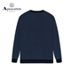 AQUASCUTUM/Yager Lion Dandong Men's Round Neck Long Sleeve Warm Wool Sweater Q4867EI1A1 Medium Blue/37 L