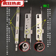 Aluminum alloy multi-point door lock 8530 broken bridge aluminum door lock body Joint door lock plastic steel door 8535 multi-point special length 9230 multi-point lock body side length 330)