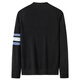 
Dancing with the wolf [100% wool] sweater for men autumn and winter fashion simple skin-friendly men's long-sleeved cardigan sweater 001 black M 170/88A