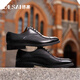 Desai three-joint handmade casual men's shoes business formal leather shoes men's Oxford heightening British wedding shoes black 42