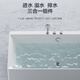 九牧（JOMOO）浴缸家用小户型独立泡澡池亚克力薄边浴缸淋浴卫生间一体式浴缸 YR13116带花洒气泡按摩缸1.6m