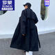 
ROMON British windbreaker jacket men's design sense high-end spring and autumn over-knee handsome mid-length coat summer loose casual AA khaki XL