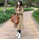 GARNUO khaki trench coat women's mid-length 2025 spring and autumn new high-end small thin casual coat khaki S 101-115