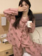 朵蕾汀韩版s可爱小熊睡衣女春秋长袖日系卡通甜美少女学生家居服 9227爱心27  M  75-100斤