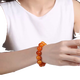 Fat Donglai's same style authentic natural beeswax bracelets with national inspection certificate Authentic Piaohua old chicken oil yellow amber old beeswax bracelets 14mm