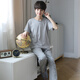 MANNIDO MEN MEN'S BIG KINDER KINDER FRING UND AUTUMN PURE COUTWOME Kurzärärmische Hosen Pyjamas Set Dünn Cartoon Teenager Hauskleidung kann außerhalb N9902 getragen werden