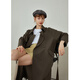 Fan Silan 13012 temperament trendy windbreaker jacket for women in spring and autumn 2021 new high-end atmospheric medium-length khaki M
