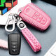 Geeignet für den neuen 2021 Toyota Corolla Key Cover echtes Leder 2019 Corolla Key Case Dual-Motor-Mode-High-End-Schnalle für Männer und Frauen-D-Style-Schwarz (14-18 Modelle mit One-Click-Start)