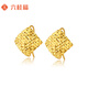 Liuguifu Jewelry Yellow 18K Gold Earrings Diamond Turn Ear Hook Earrings for Women EK0200075