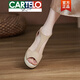 Sandales à talons romains haut de gamme Cartelo pour les femmes 2023 Été Nouveau gâteau éponge à seme à talons hauts à talons