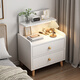 Minyu Bedside Table Simple Modern Bedroom Small Mini Bedside Table Rental Small Cabinet Simple Bedside Storage Rack Single Drawer Walnut Color 33*26*60 Straight Floor Model