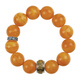 Potala Palace Beeswax Bracelet Full Silver Separator Six-Character Mantra Transfer Beads Amber Bracelet Men's and Women's Play Beads Birthday Gift Chao Mu Yonghua Beeswax Bracelet