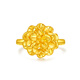 Laomiao gold ring, solid gold peony ring, flower blooming wealth gold ring, a holiday birthday gift for mom and wife, about 2.7g/15 circle sizes (applicable to 14-16#)
