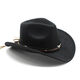 Hombo de vaquero de la moda del sombrero de la mujer del sombrero de jazz del sombrero de jazz retro del sombrero de copa negro y americano biselado gorro de vaquero Café M (56-58 cm)