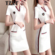 Tzxt Turning Brand Light Luxury Casual Sports Vestido de manga corta para mujeres Summer sueltos Nuevos delgados de cuello de polo delgado Falda de camiseta recta 1595 Black M Recomendado 95-105Jin [Jin iguala 0.5 kg]